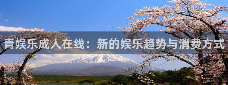 德国幸运彩集团：青娱乐成人在线：新的娱乐趋势与消费方式