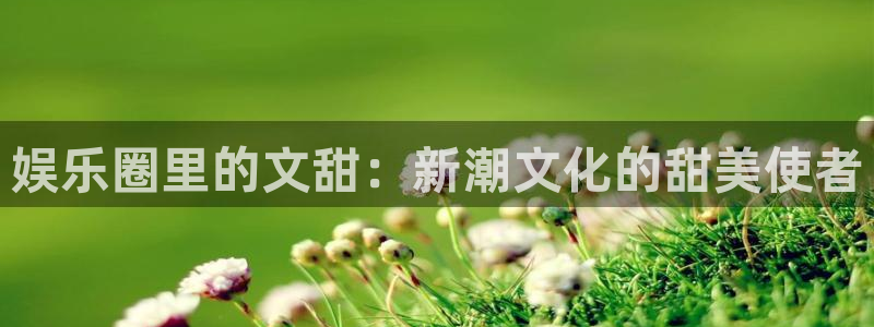 幸运彩体育凯捷平台招商：娱乐圈里的文甜：新潮文化的甜美使者